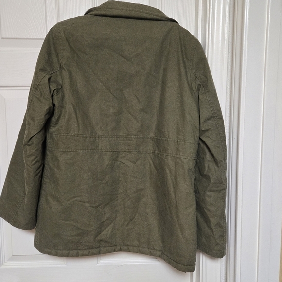 Banana republic jacket women's size medium military green wool blend lined - Picture 3 of 16